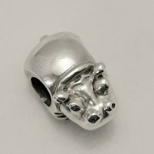 Authentic Pandora Sterling Hippopotamus Charm